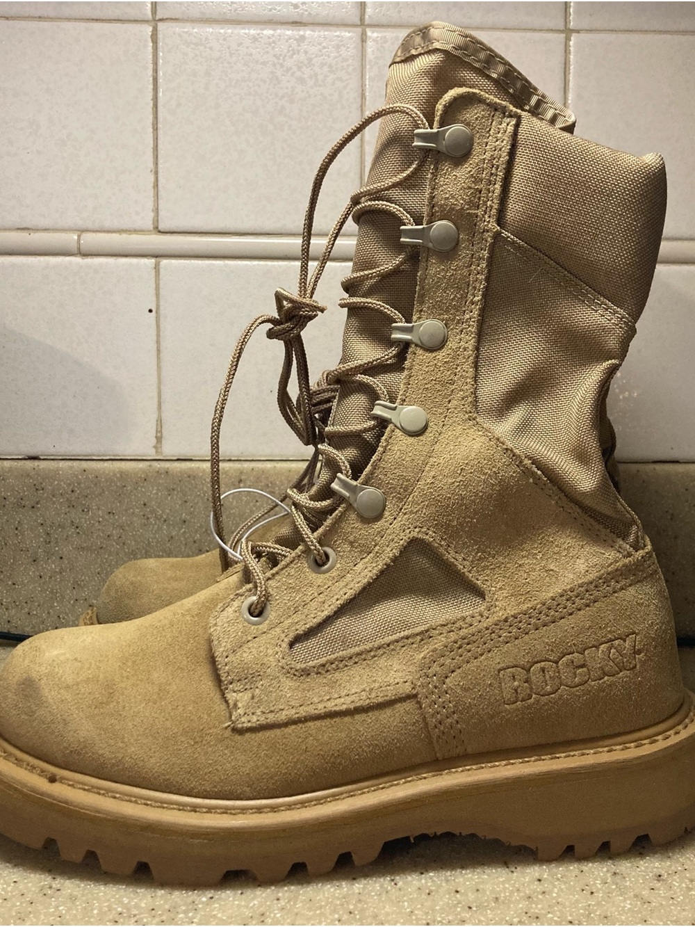 Rocky Desert Tan Tactical Lace-Up Boots